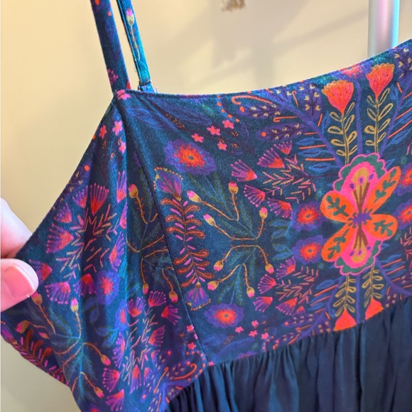 Natural Life Bailey Maxi Dress Floral Navy Folk Garden M Medium - Picture 11 of 12